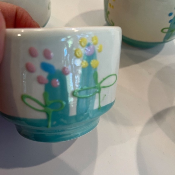 Handmade Pottery - “Time” For Tea. Clock, Teapot and 4 Cups - Picture 15 of 16